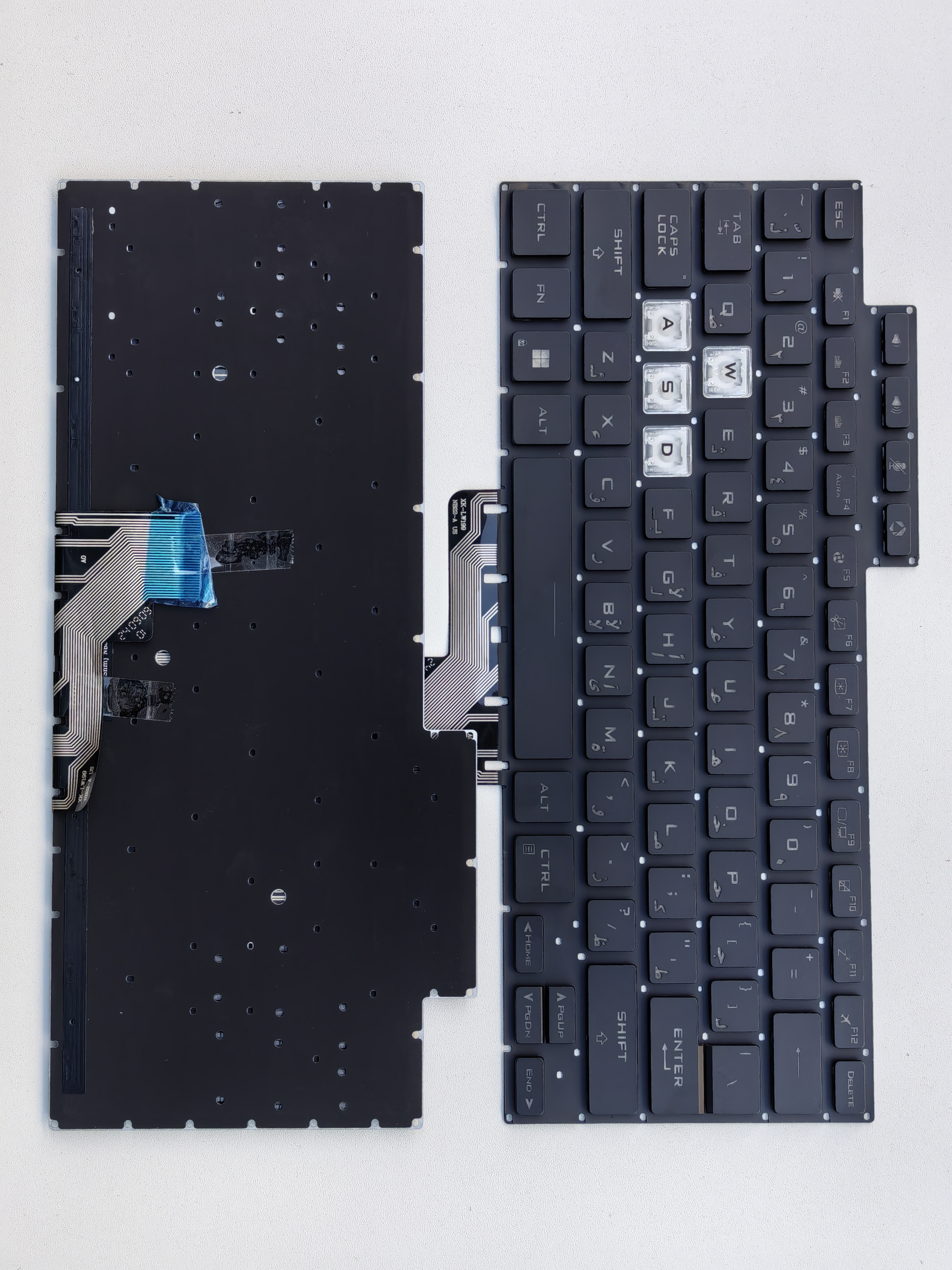 Picture of New Replacement Laptop Keyboard For ASUS FX516/FA516 BLACK Backlit,White Side (OEM) AR Layout